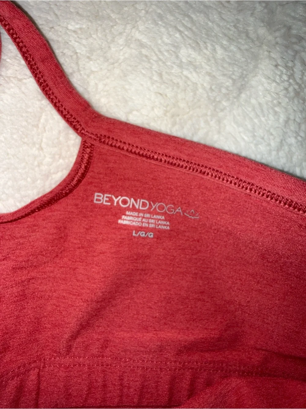 Beyond Yoga Space Dye Crop Tank in color Orange Jasper Heather NWT size large